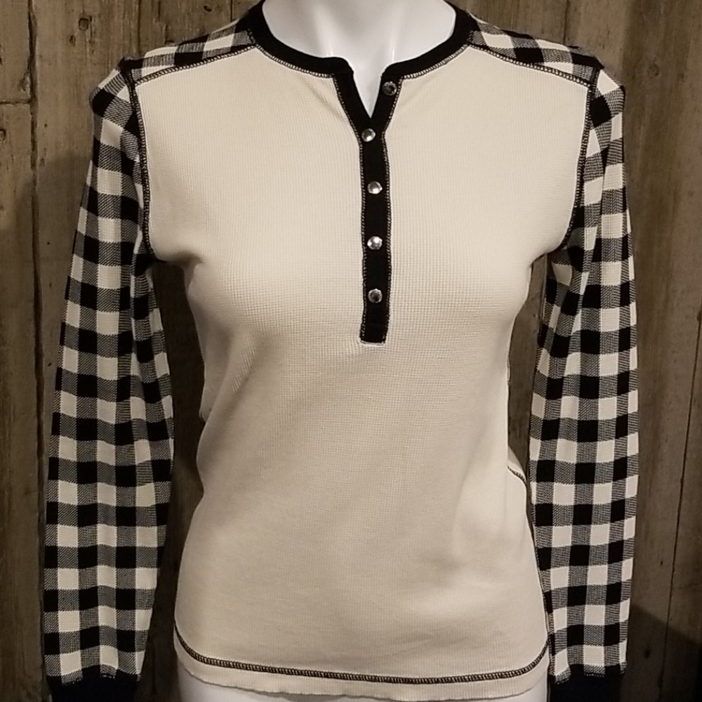 Chaps long sleeved Henley top - Picture 3 of 6